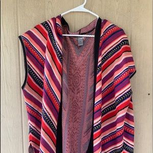 Mexican Shawl Blanket Shrug Poncho Sz M/L